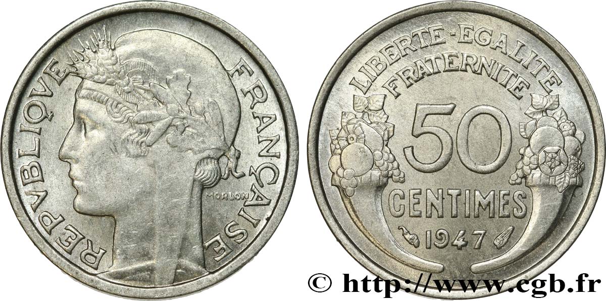 50 centimes Morlon, légère 1947  F.194/10 SC63 