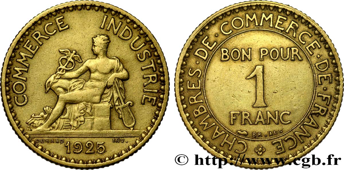 1 franc Chambres de Commerce 1925 Paris F.218/7 XF48 