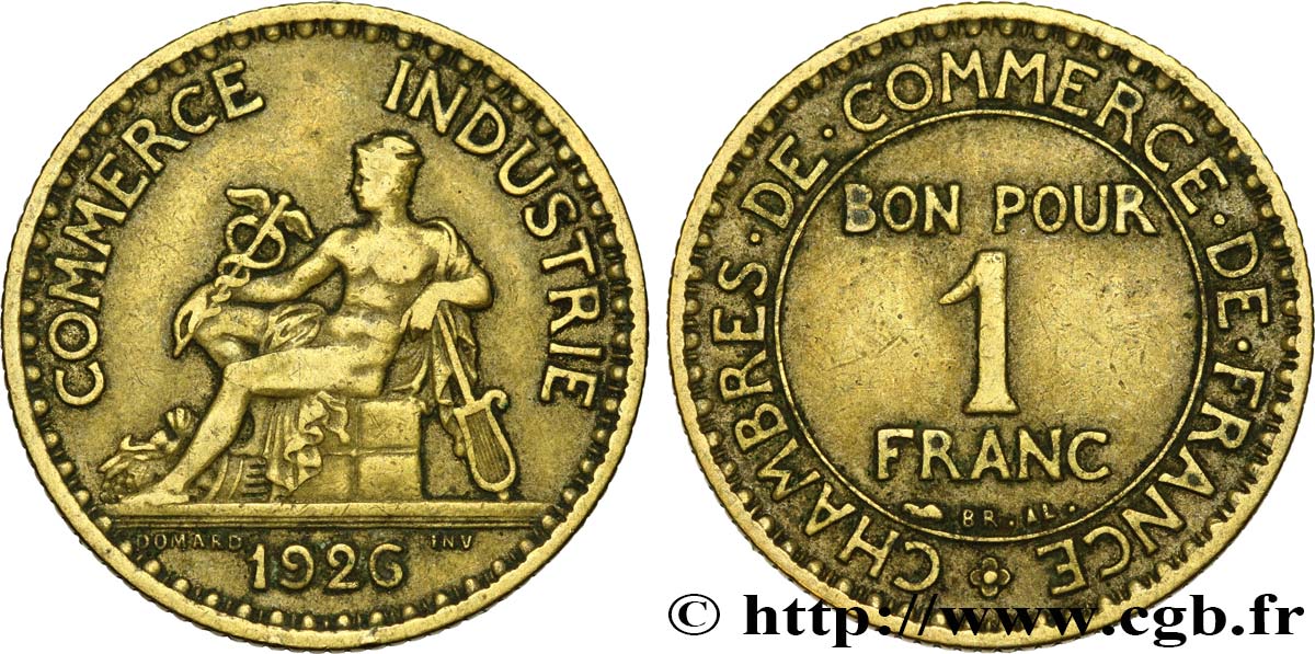 1 franc Chambres de Commerce 1926 Paris F.218/8 S30 