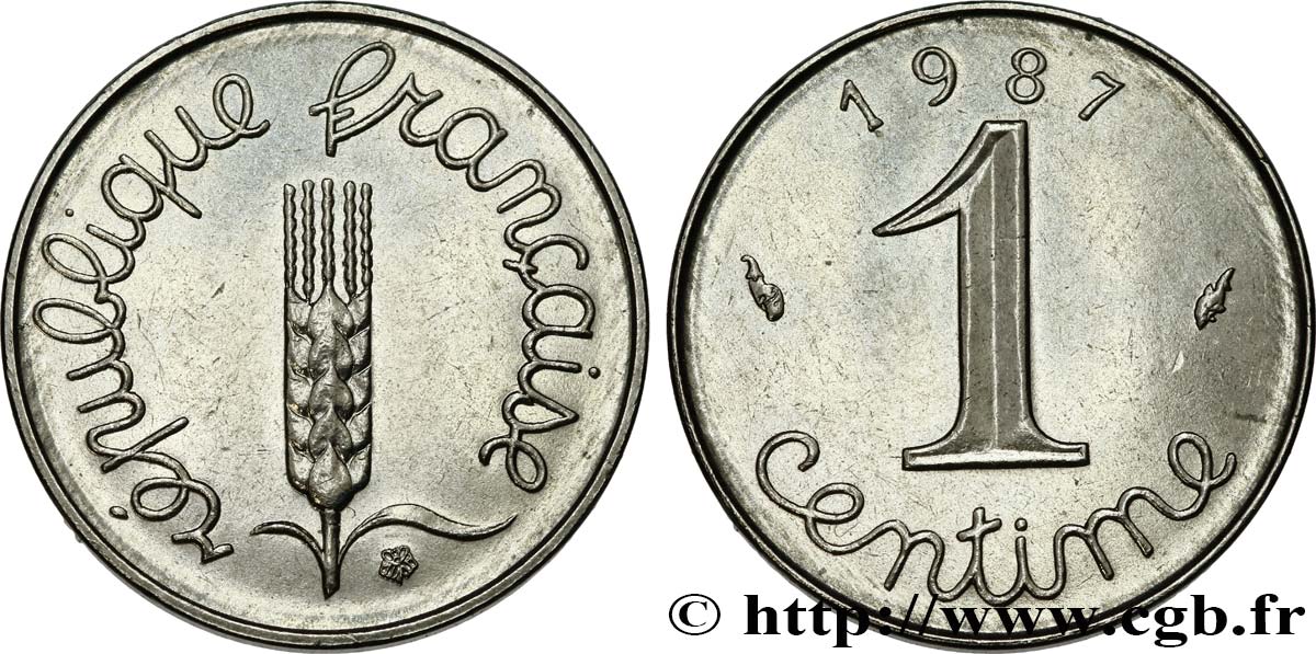 1 centime Épi 1987 Pessac F.106/44 fST63 