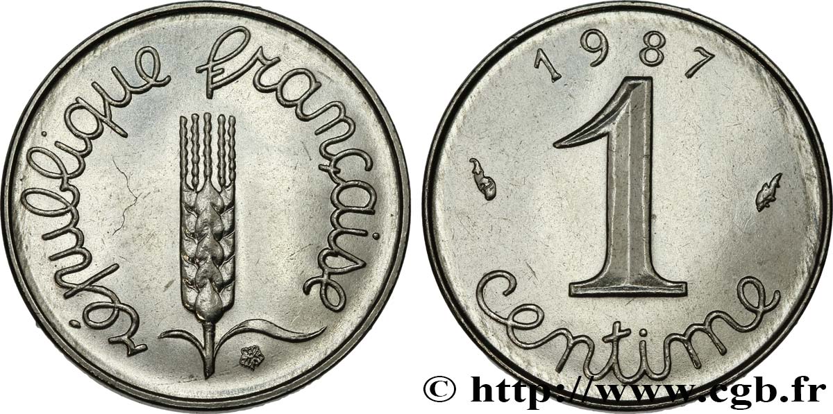 1 centime Épi 1987 Pessac F.106/44 SPL63 