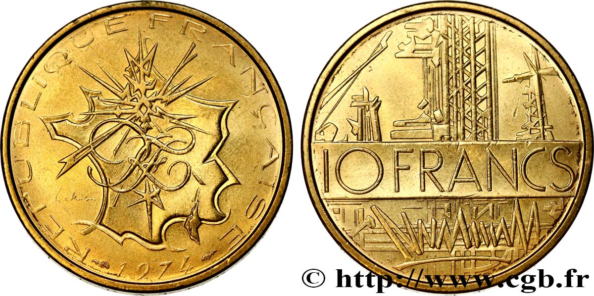 10 francs Mathieu 1974 Pessac F.365/2 SUP60 