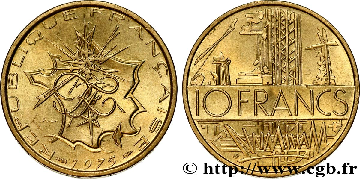 10 francs Mathieu 1975 Pessac F.365/3 MS62 
