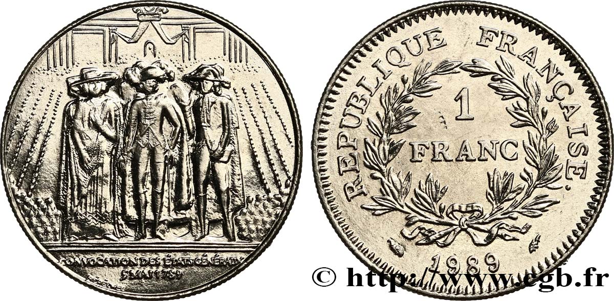 1 franc États Généraux 1989  F.228/2 MS62 