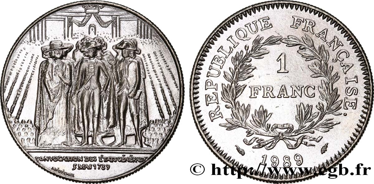 1 franc États Généraux 1989  F.228/2 SPL62 