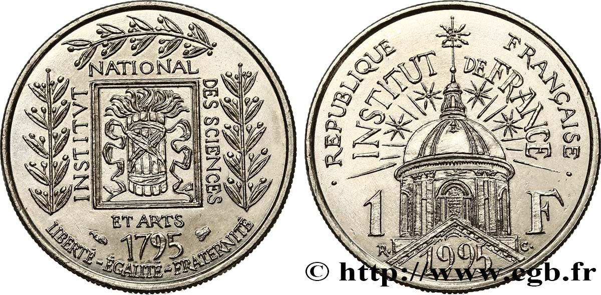 1 franc Institut de France 1995  F.230/2 MS63 