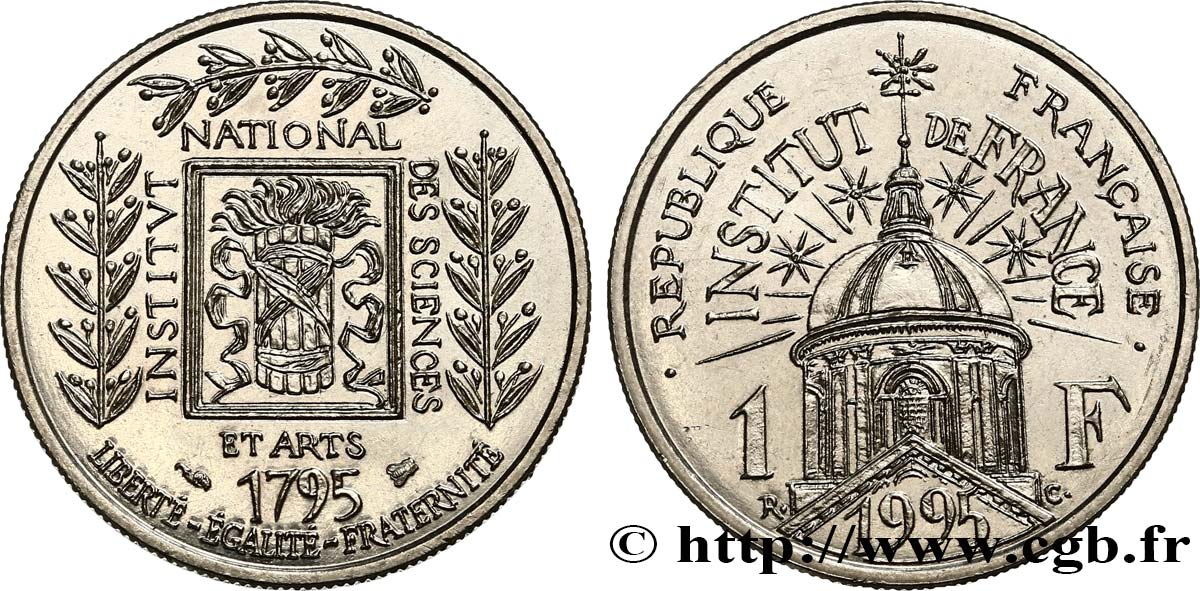 1 franc Institut de France 1995  F.230/2 MS62 