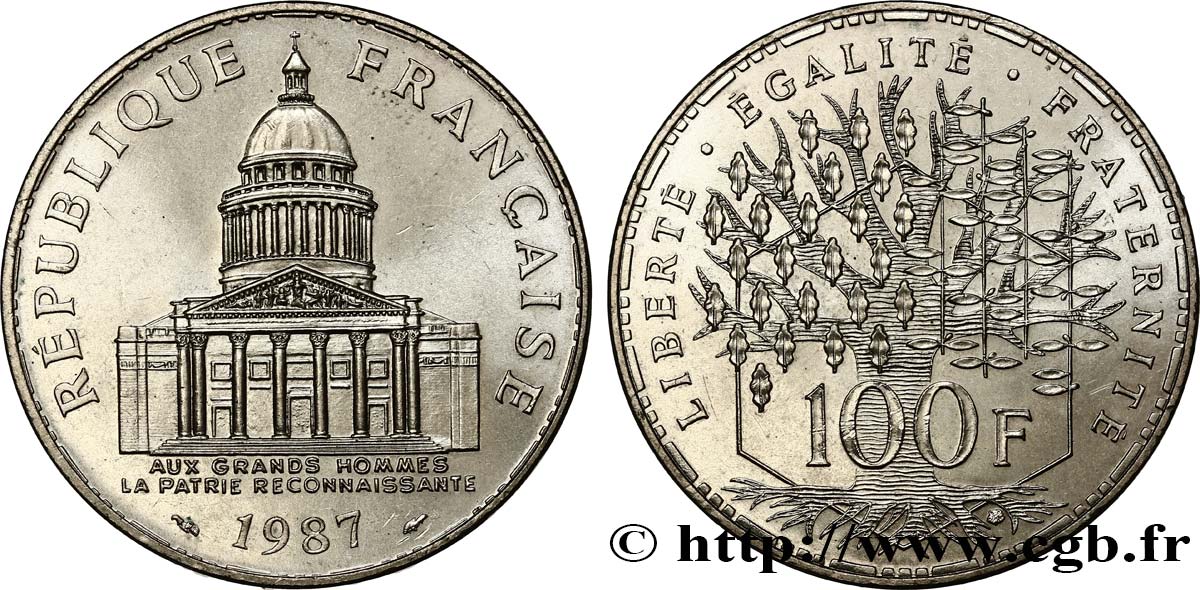 100 francs Panthéon 1987  F.451/7 SUP62 