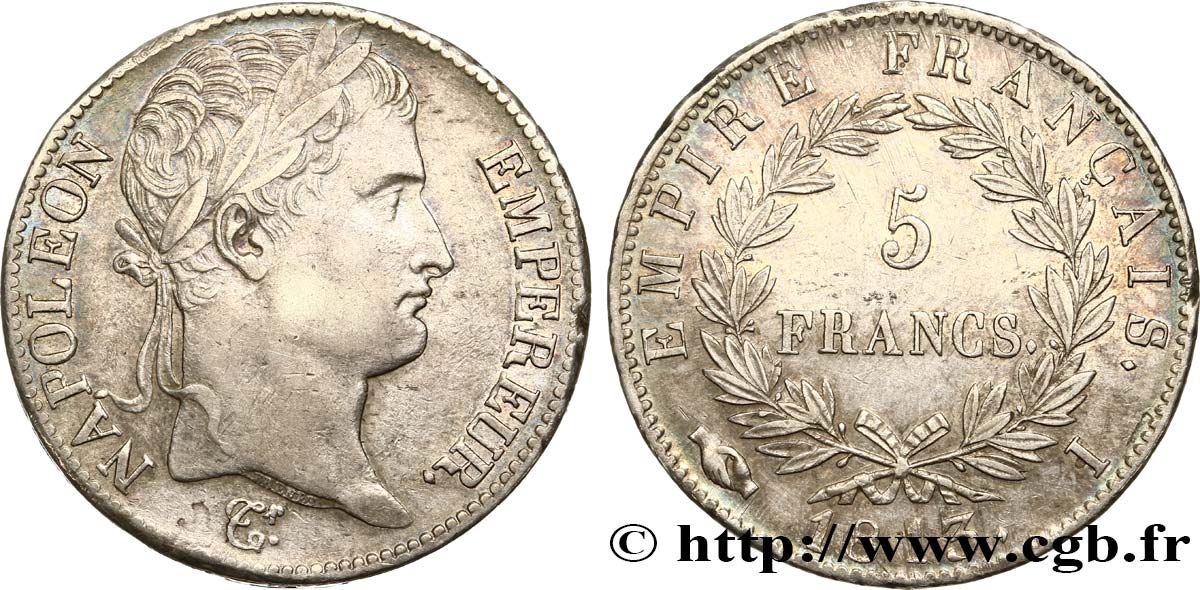 5 francs Napoléon Empereur, Empire français 1813 Limoges F.307/64 TTB52 