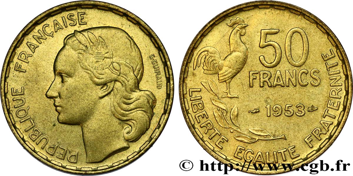 50 francs Guiraud 1953  F.425/10 EBC62 