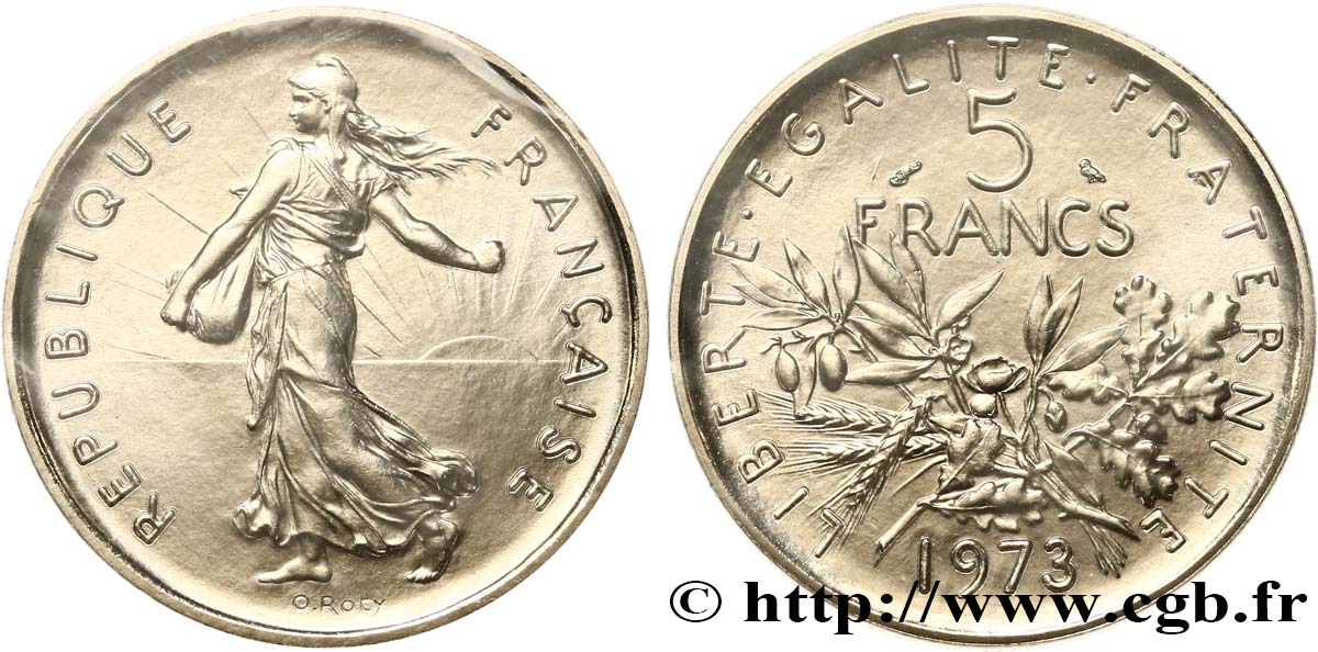 5 francs Semeuse, nickel 1973 Pessac F.341/5 FDC 