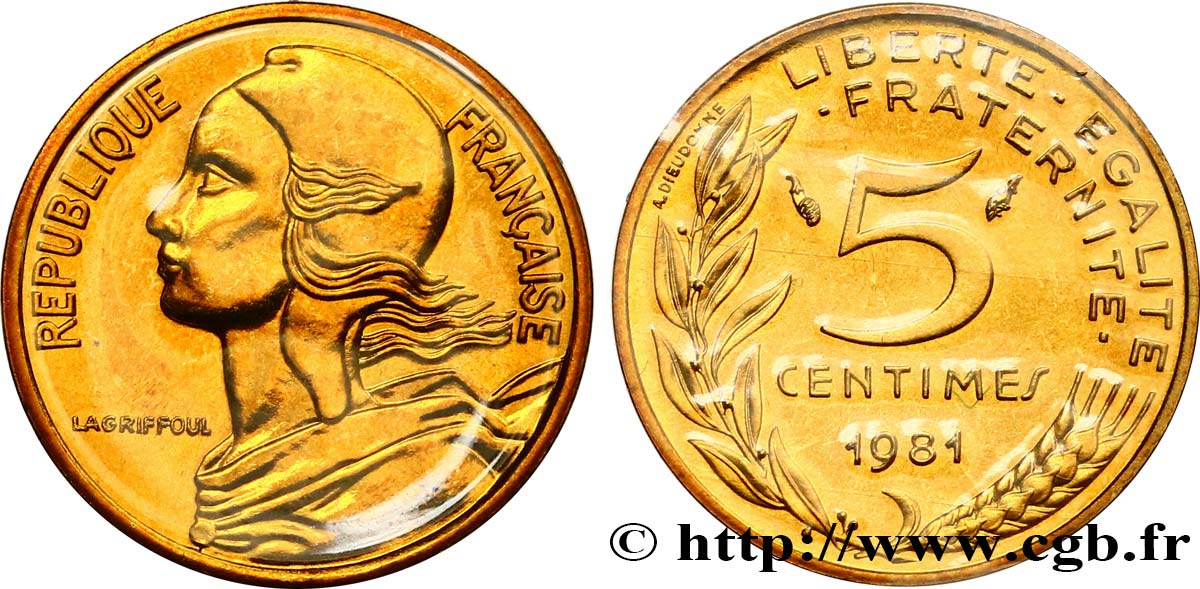 5 centimes Marianne 1981 Pessac F.125/17 MS 