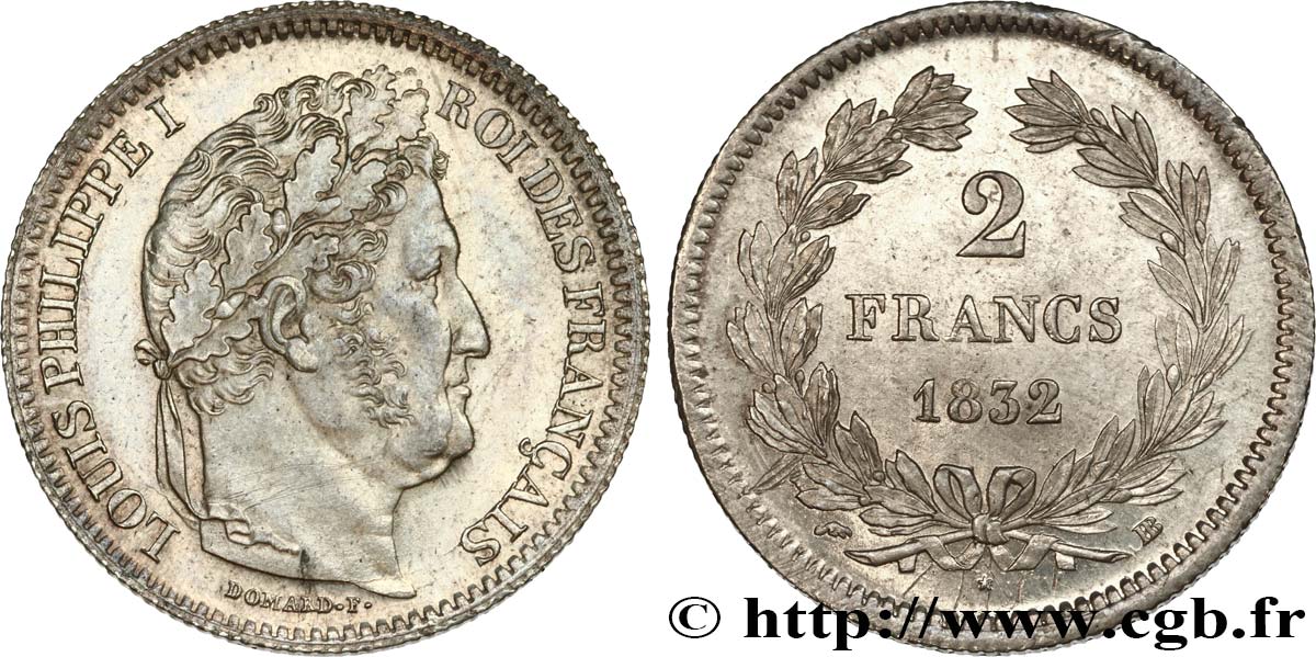 2 francs Louis-Philippe 1832 Strasbourg F.260/6 AU 