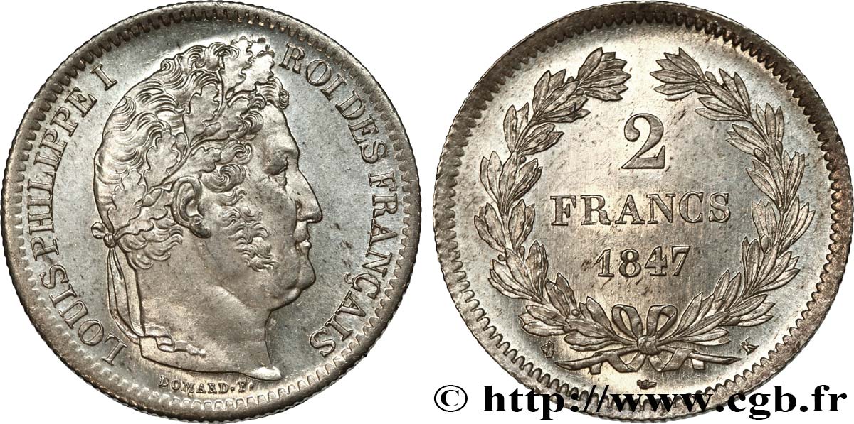 2 francs Louis-Philippe 1847 Bordeaux F.260/114 EBC62 