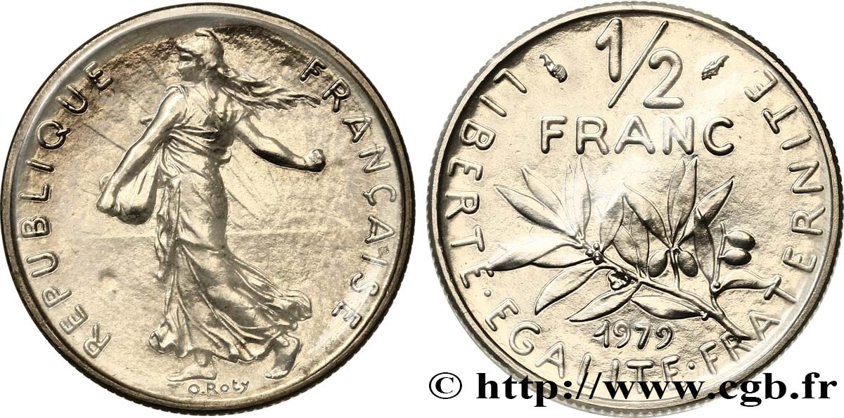 1/2 franc Semeuse 1979 Pessac F.198/18 MS 