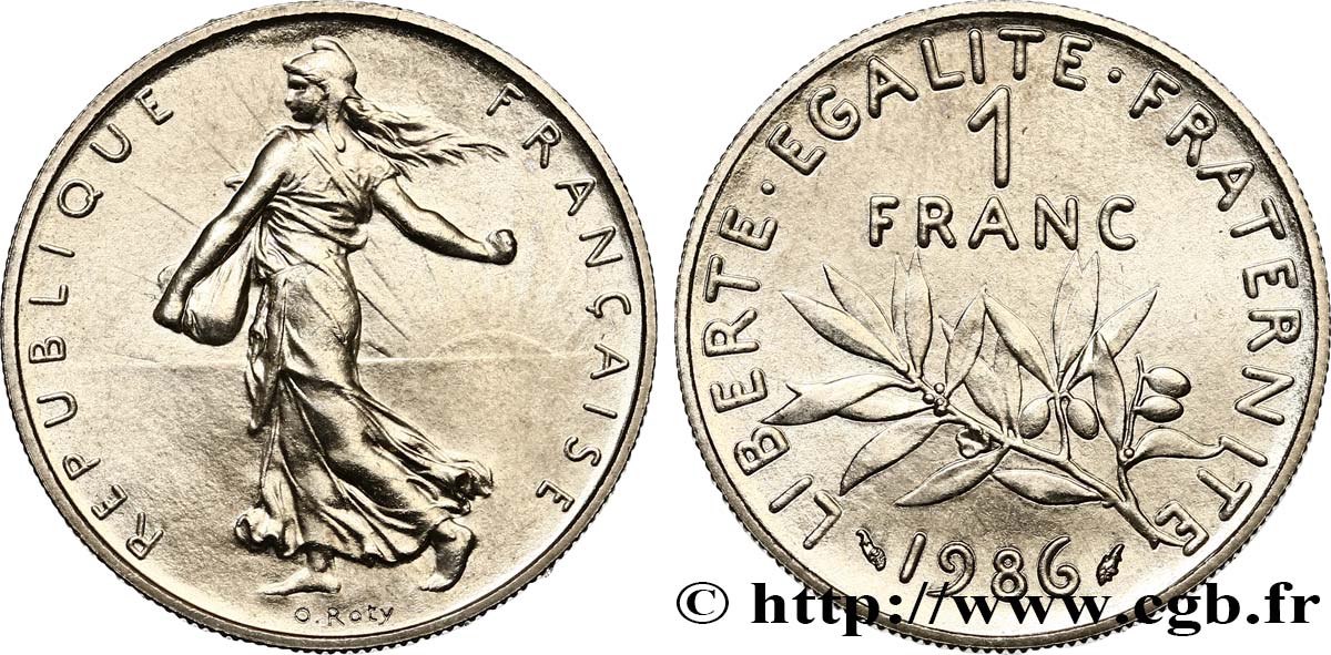 1 franc Semeuse, nickel 1986 Pessac F.226/31 fST63 