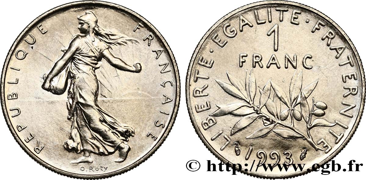 1 franc Semeuse, nickel 1993 Pessac F.226/40 SC63 