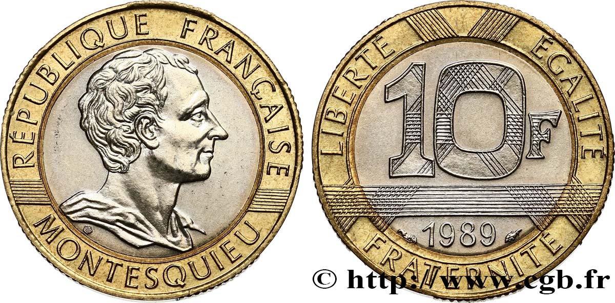 10 francs Montesquieu 1989  F.376/2 MS62 