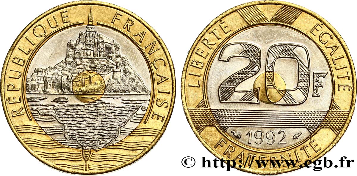 20 francs Mont Saint-Michel 1992 Pessac F.403/2 SPL62 