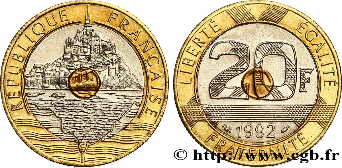 20 francs Mont Saint-Michel 1992 Pessac F.403/4 VZ60 