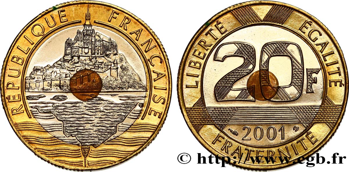 20 francs Mont Saint-Michel 2001 Pessac F.403/17 FDC 