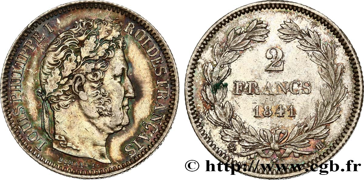 2 francs Louis-Philippe 1841 Strasbourg F.260/84 fVZ 