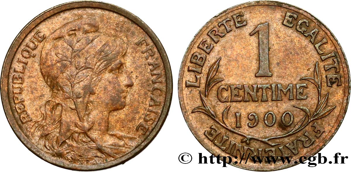 1 centime Daniel-Dupuis 1900 Paris F.105/4 TTB48 