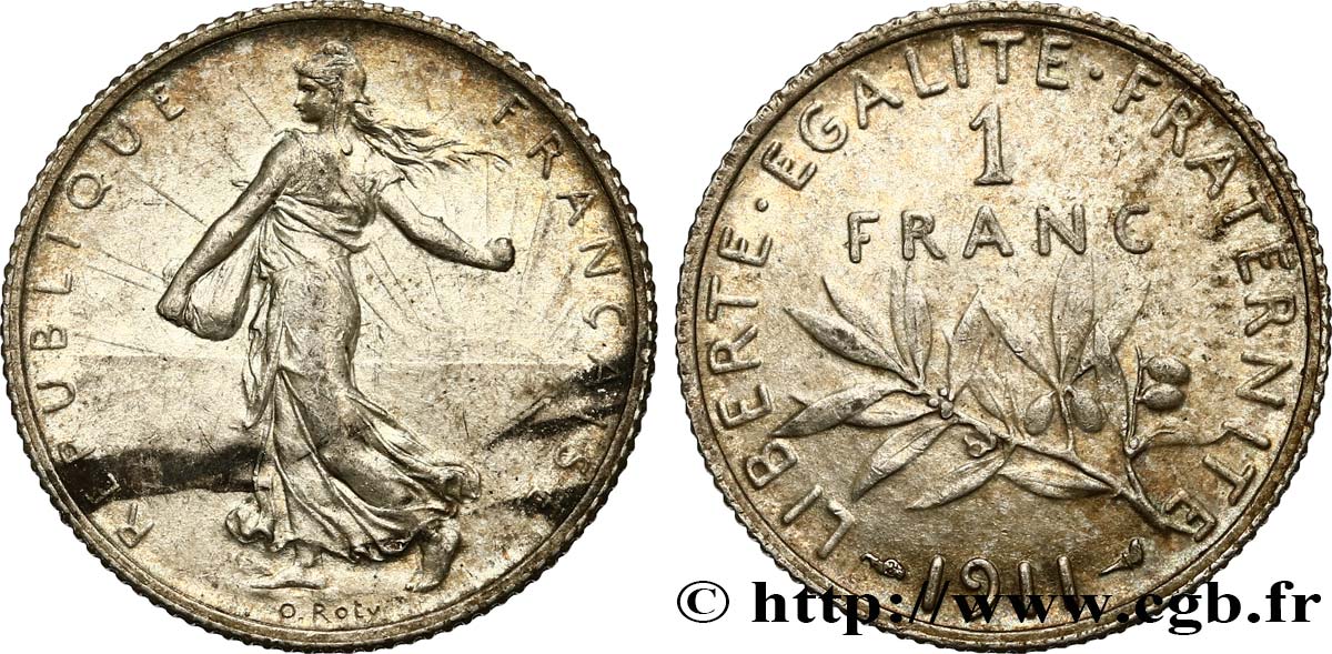 1 franc Semeuse 1911 Paris F.217/16 SUP55 