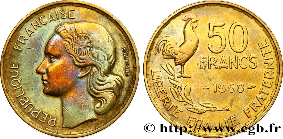 50 francs Guiraud 1950  F.425/3 TTB 
