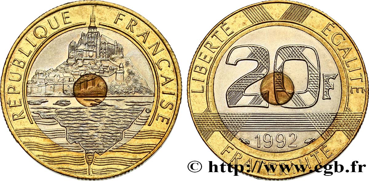 20 francs Mont Saint-Michel 1992 Pessac F.403/5 SPL62 