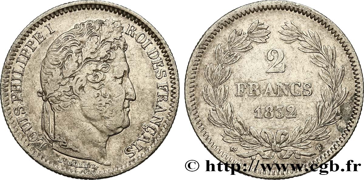 2 francs Louis-Philippe 1832 Nantes F.260/15 MBC40 