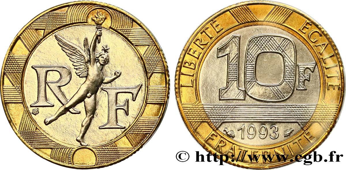 10 francs Génie de la Bastille 1993 Pessac F.375/10 SPL 