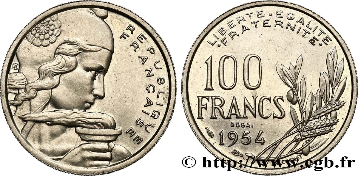 Essai de 100 francs Cochet 1954 Paris F.450/1 SUP62 