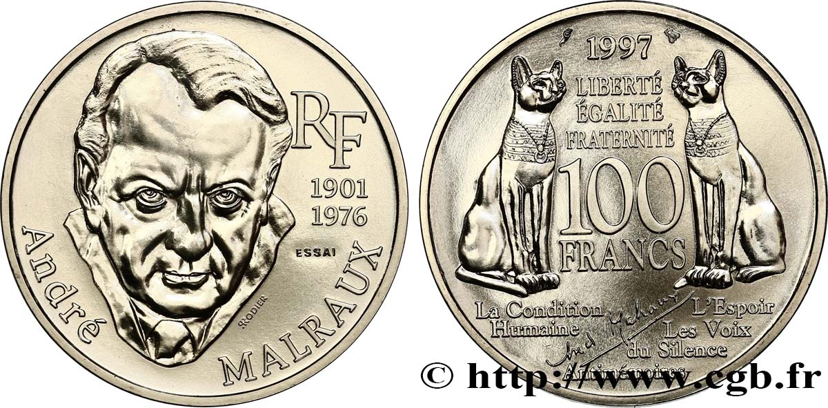 Essai de 100 francs Malraux 1997 Paris F.465/1 MS65 