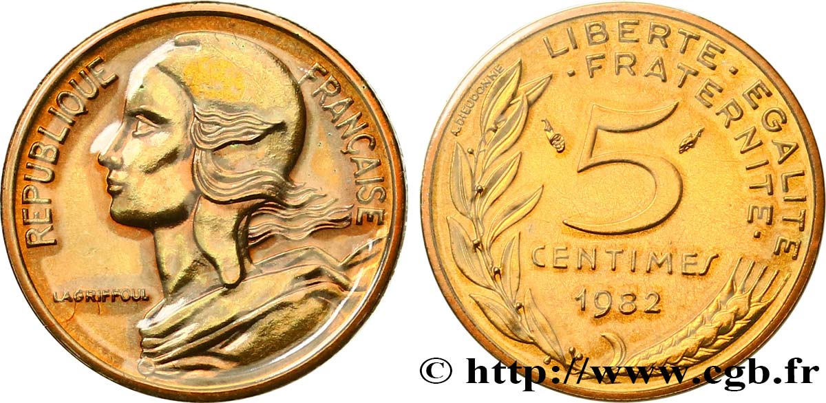 5 centimes Marianne 1982 Pessac F.125/18 FDC 