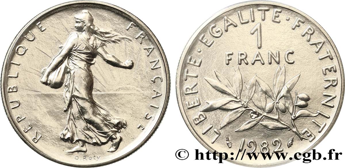 1 franc Semeuse, nickel 1982 Pessac F.226/27 FDC 