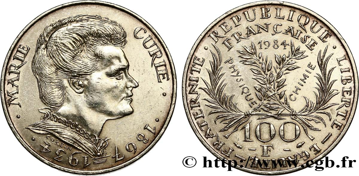 100 francs Marie Curie 1984  F.452/2 fVZ 