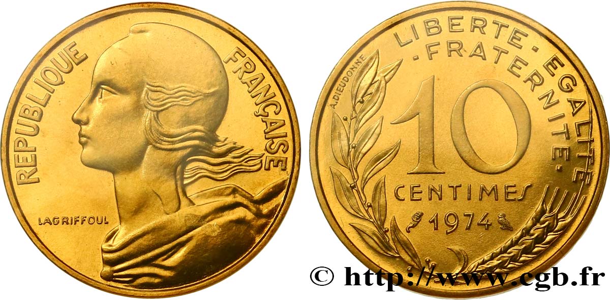 10 centimes Marianne 1974 Pessac F.144/14 FDC 