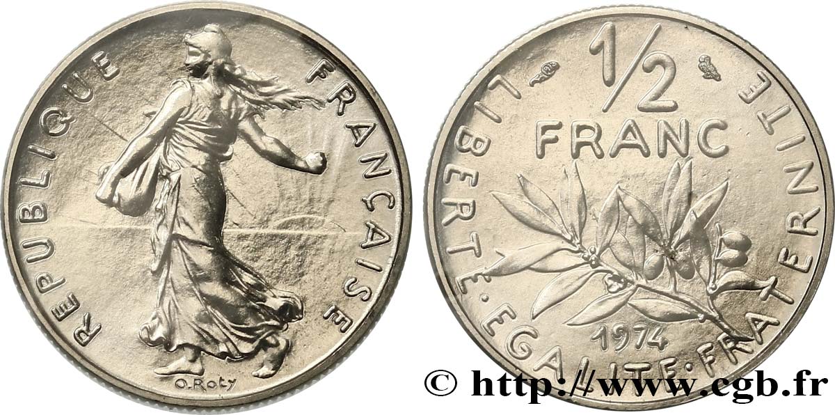 1/2 franc Semeuse 1974 Pessac F.198/13 FDC 