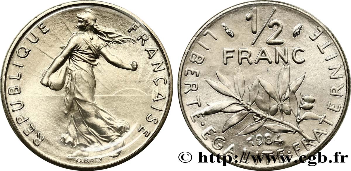 1/2 franc Semeuse 1984 Pessac F.198/23 ST 