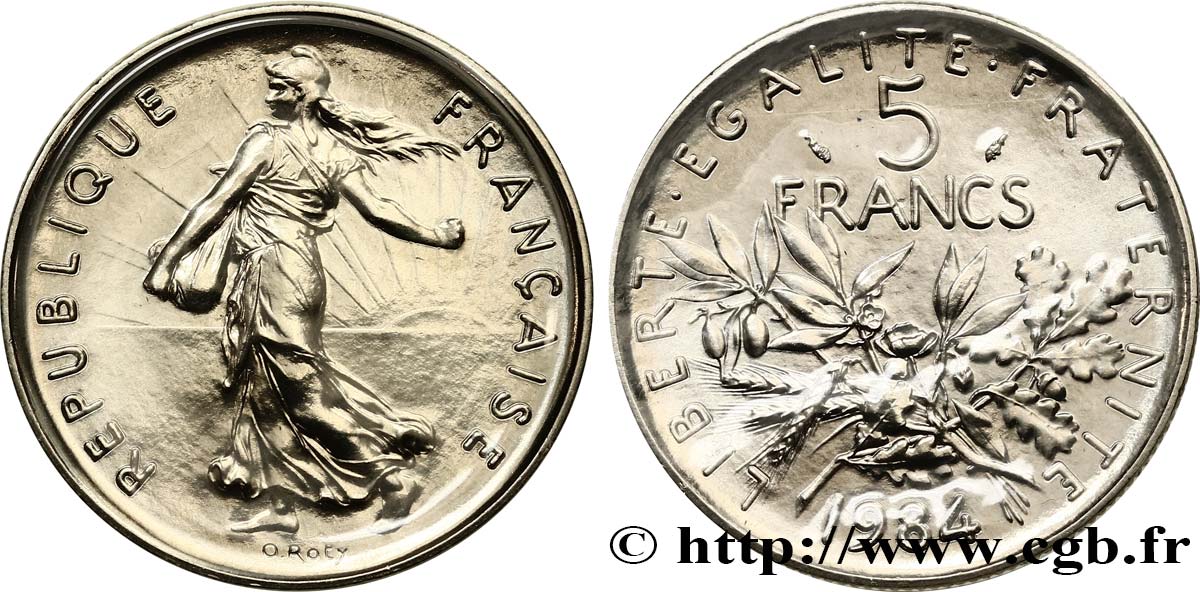 5 francs Semeuse, nickel 1984 Pessac F.341/16 MS 