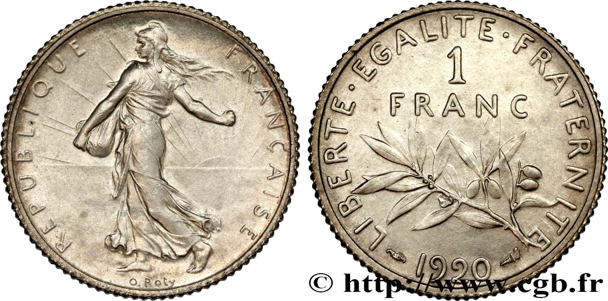 1 franc Semeuse 1920 Paris F.217/26 SPL+ 