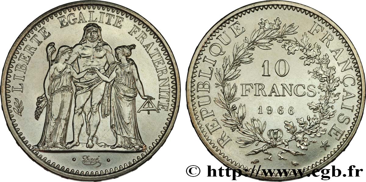 10 francs Hercule 1966  F.364/4 SPL64 