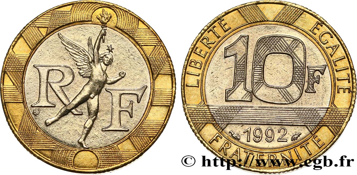 10 francs Génie de la Bastille 1992 Pessac F.375/8 VZ58 