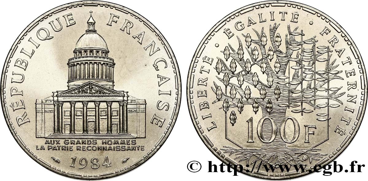 100 francs Panthéon 1984  F.451/4 MS65 