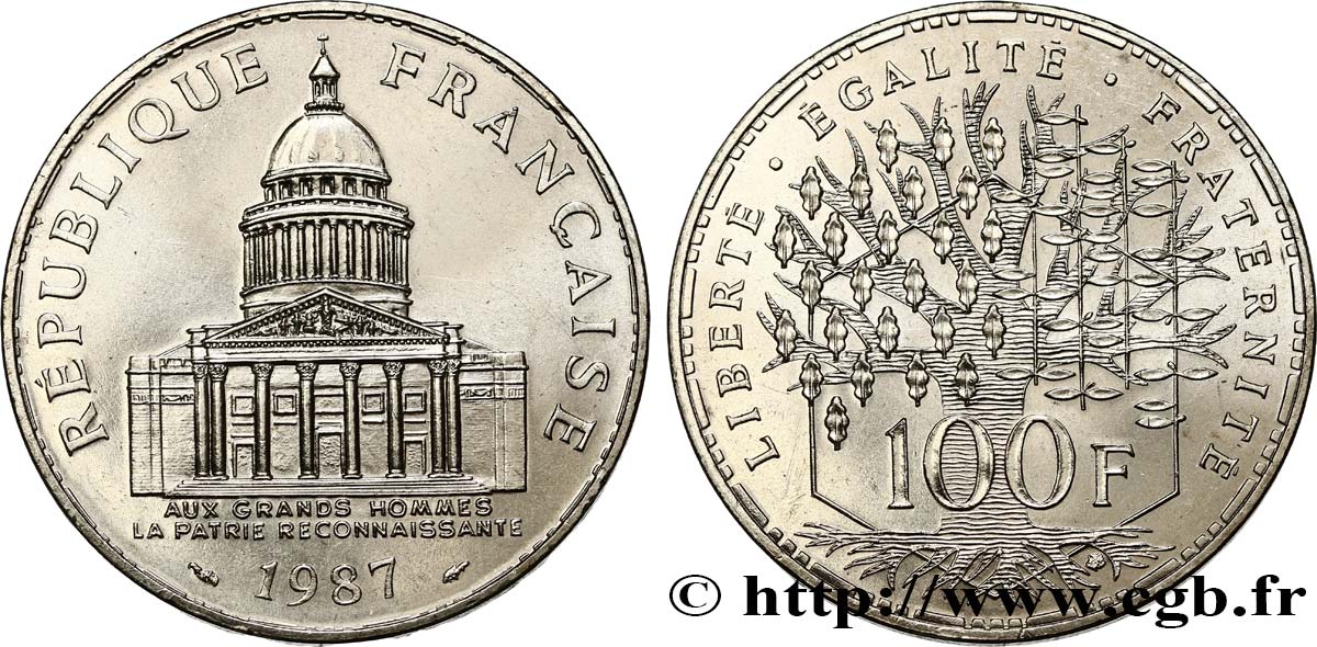 100 francs Panthéon 1987  F.451/7 fST63 