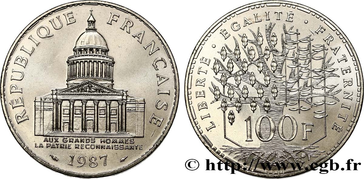 100 francs Panthéon 1987  F.451/7 SC63 