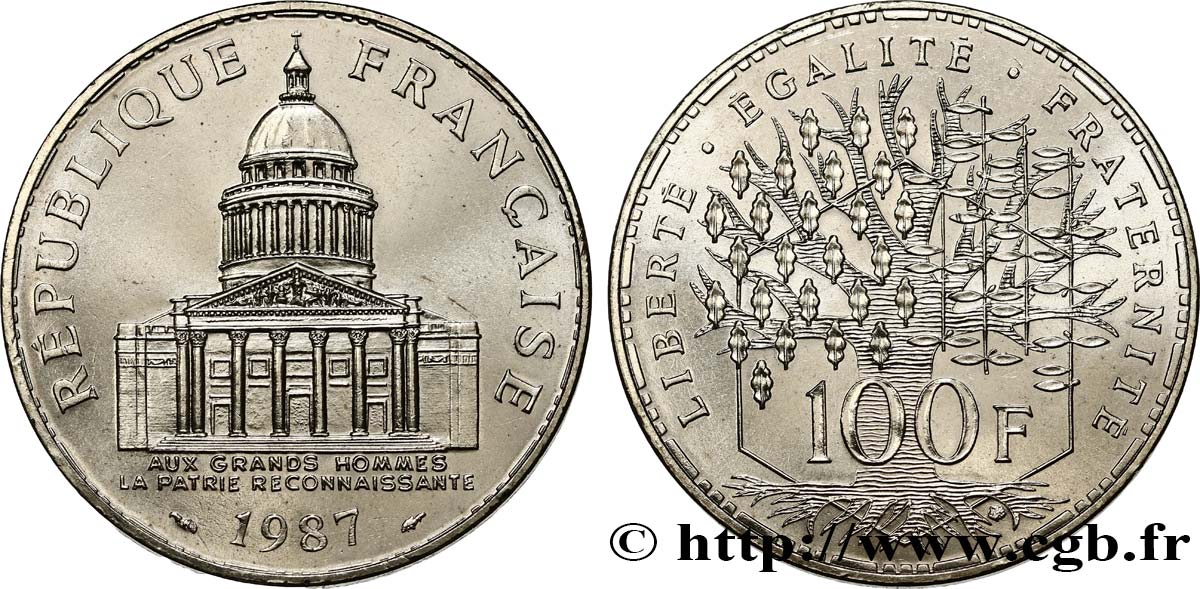 100 francs Panthéon 1987  F.451/7 MS63 