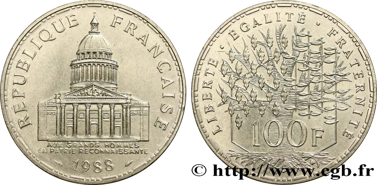 100 francs Panthéon 1988  F.451/8 SUP60 