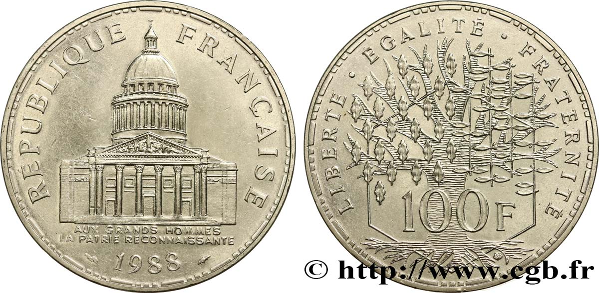 100 francs Panthéon 1988  F.451/8 SUP 